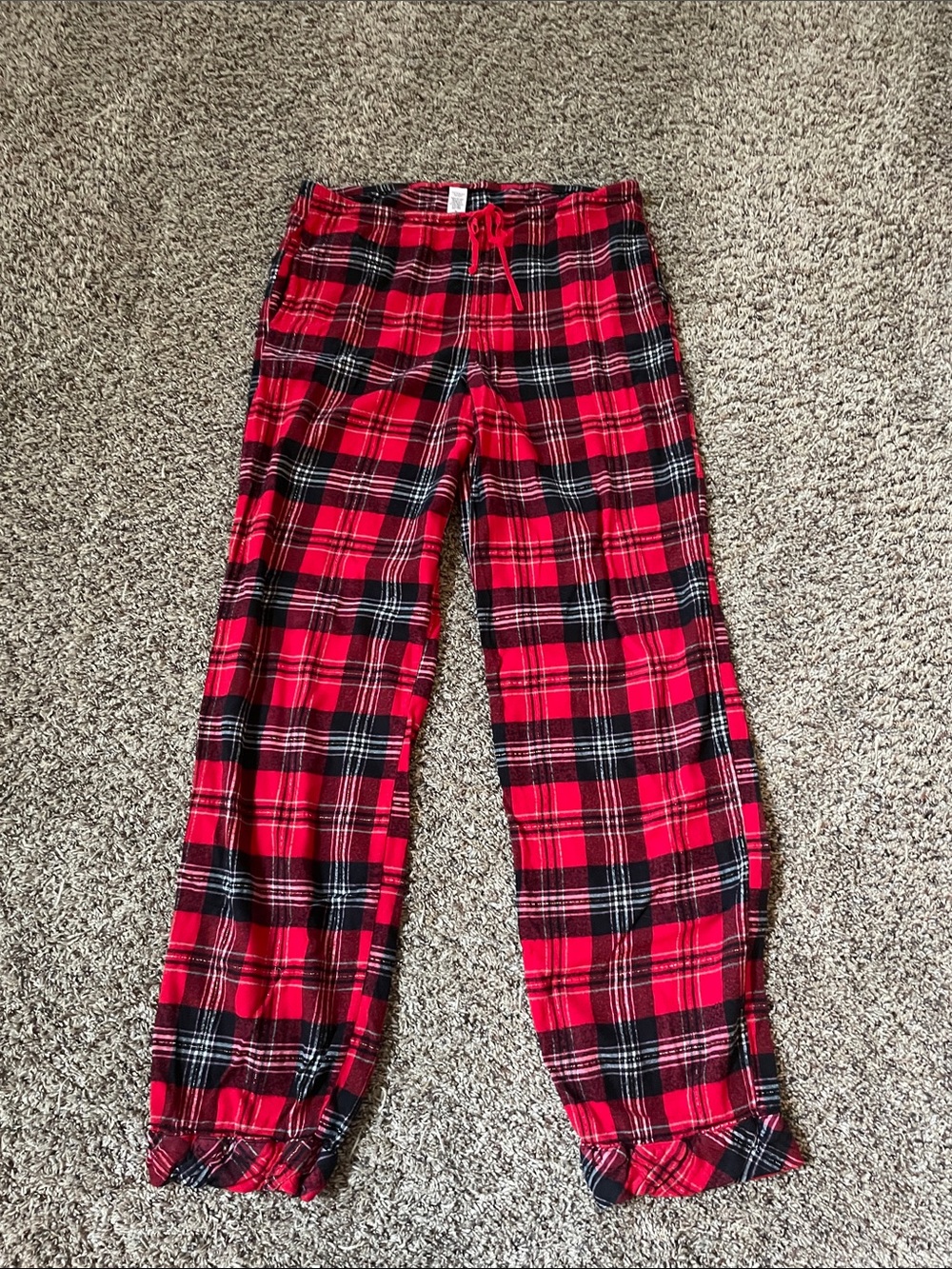 Victoria's Secret Red and Black Plaid Pajama Pants